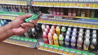 Shopping for paints in Walmart