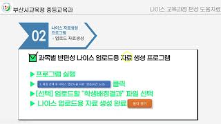 과목별 반편성 나이스 업로드용 자료생성 프로그램 사용법