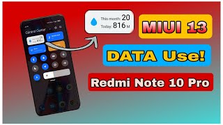 MIUI 13 Show Daily Data Usage On Control Center in Redmi Note 10 Pro | How to show data usage in Mi