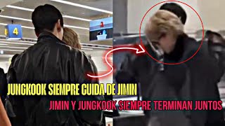 JIKOOK-¿CASUALIDAD? JUNGKOOK NO SE SEPARA DE JIMIN EN PÚBLICO 👀🔥
