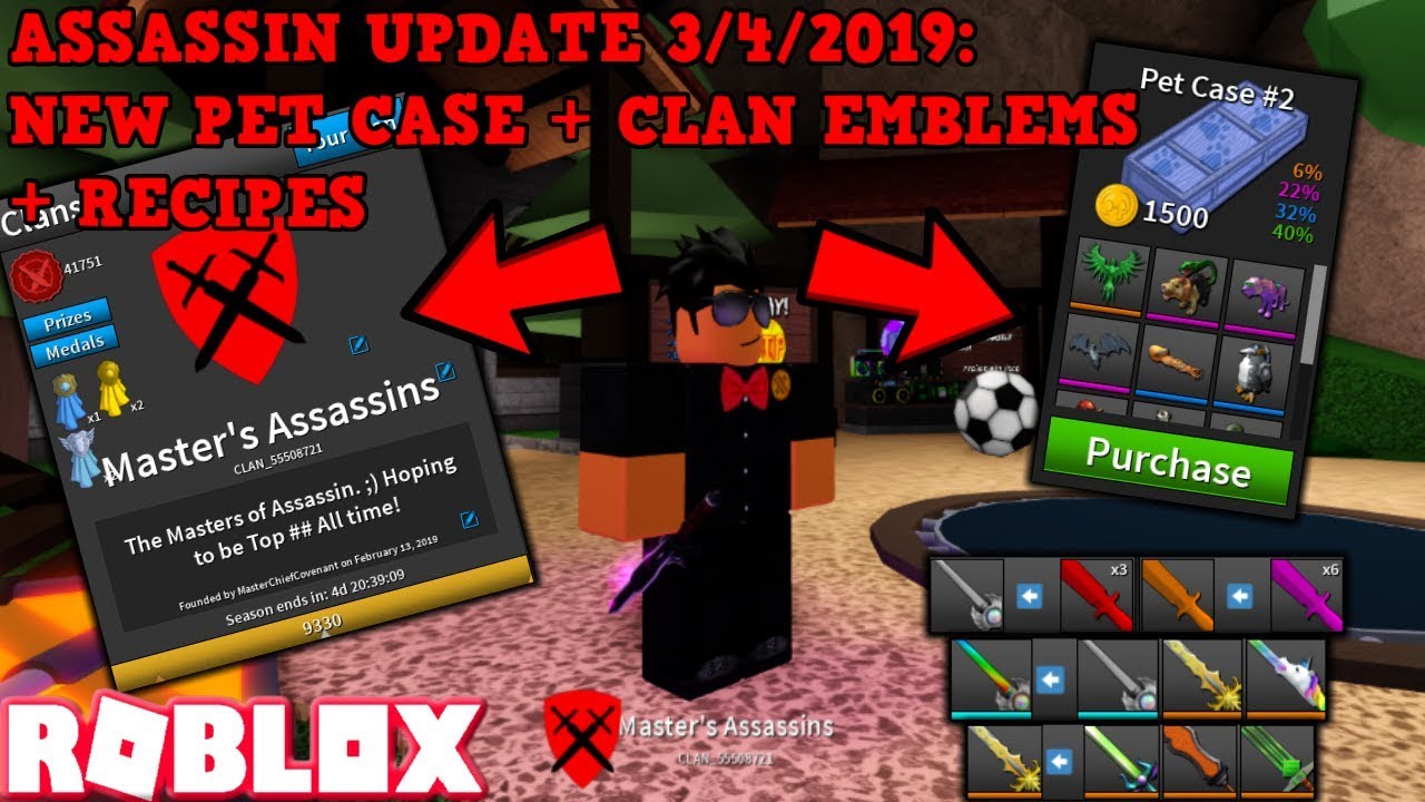 New Pet Case Clan Emblems Recipes 6 Trading Slots Roblox - how to craft rainbow seer roblox assassin youtube