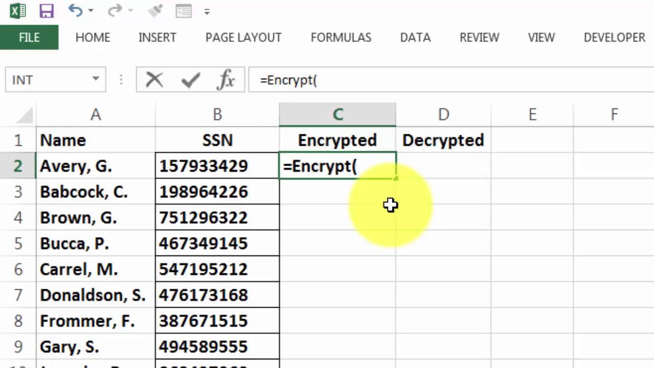 excel 2010 encrypt vba code