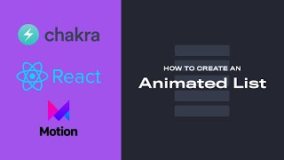 Animated List with React, Chakra Ui and Framer Motion