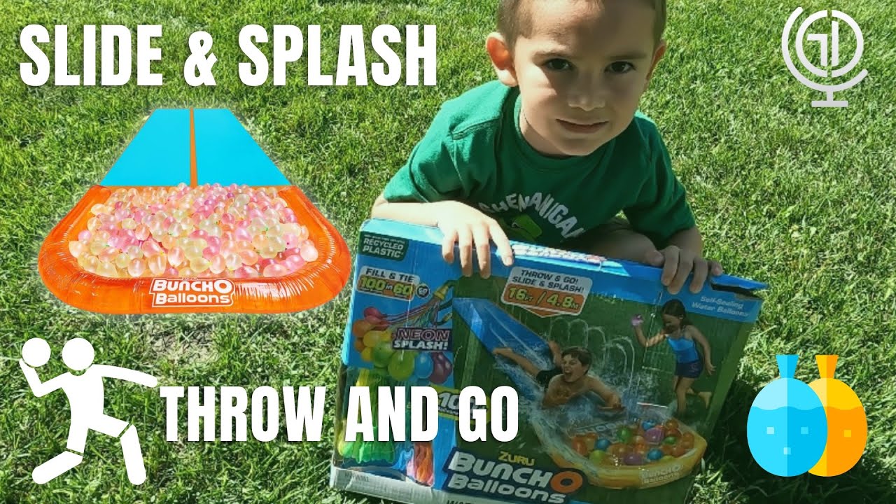 Bunch O Balloons Water Slide | Water Ballon Fight | Slide and Splash | Water Fun | Playtime | Summer