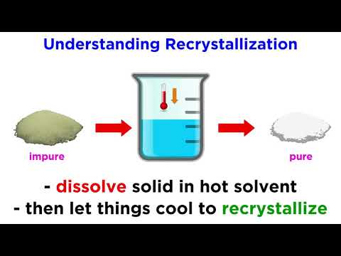 Video: Welk oplosmiddel wordt gebruikt voor herkristallisatie bij de synthese van benzimidazool?