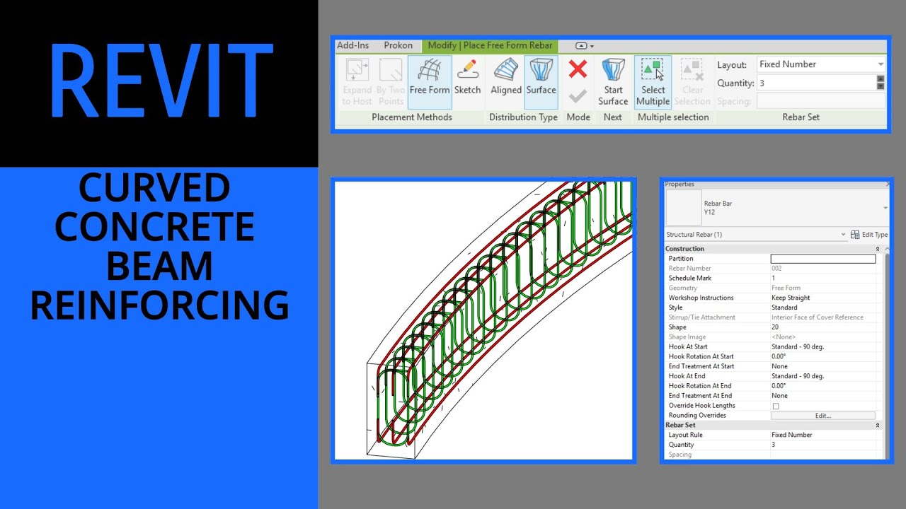 Revit Structures  - Curved Concrete Beam Reinforcing