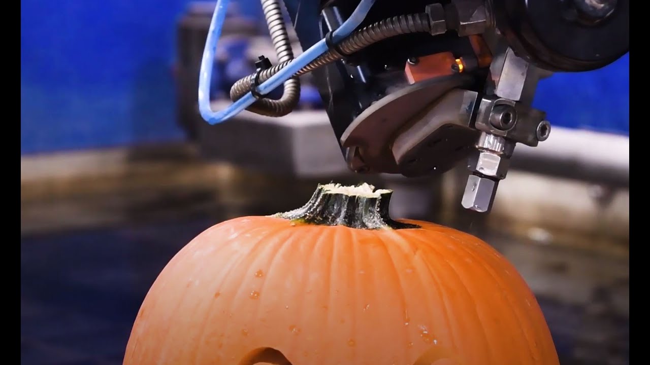 Carve A Pumpkin with WARDJet's APEX 60 5-Axis Cutting Head - YouTube