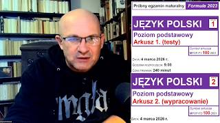 MATURA PRÓBNA 2026 (4 marca) poziom podstawowy - omówienie arkuszy.