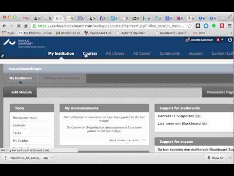 first time login to aarhus.blackboard.com