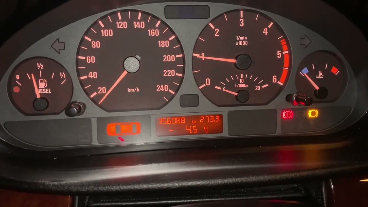 Bmw 320d e46 cold start (4.5*C) YouTube