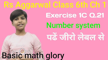 rs aggarwal Class 6 Solutions Exercise 1C Chapter 1 Question 21 Number system rn glory basic math