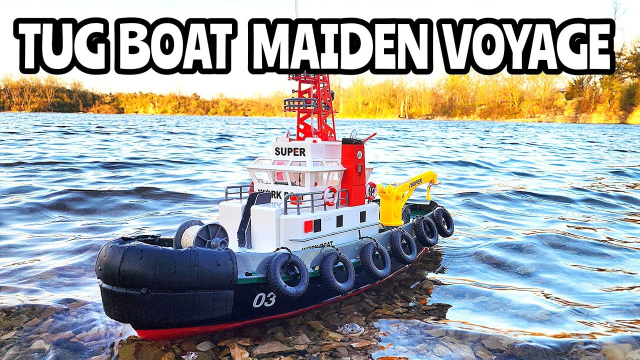 Rc Tug Boat henglong work boat maiden voyage