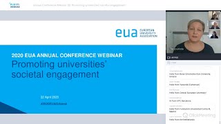 EUA Annual Conference webinar #2: Promoting universities societal engagement
