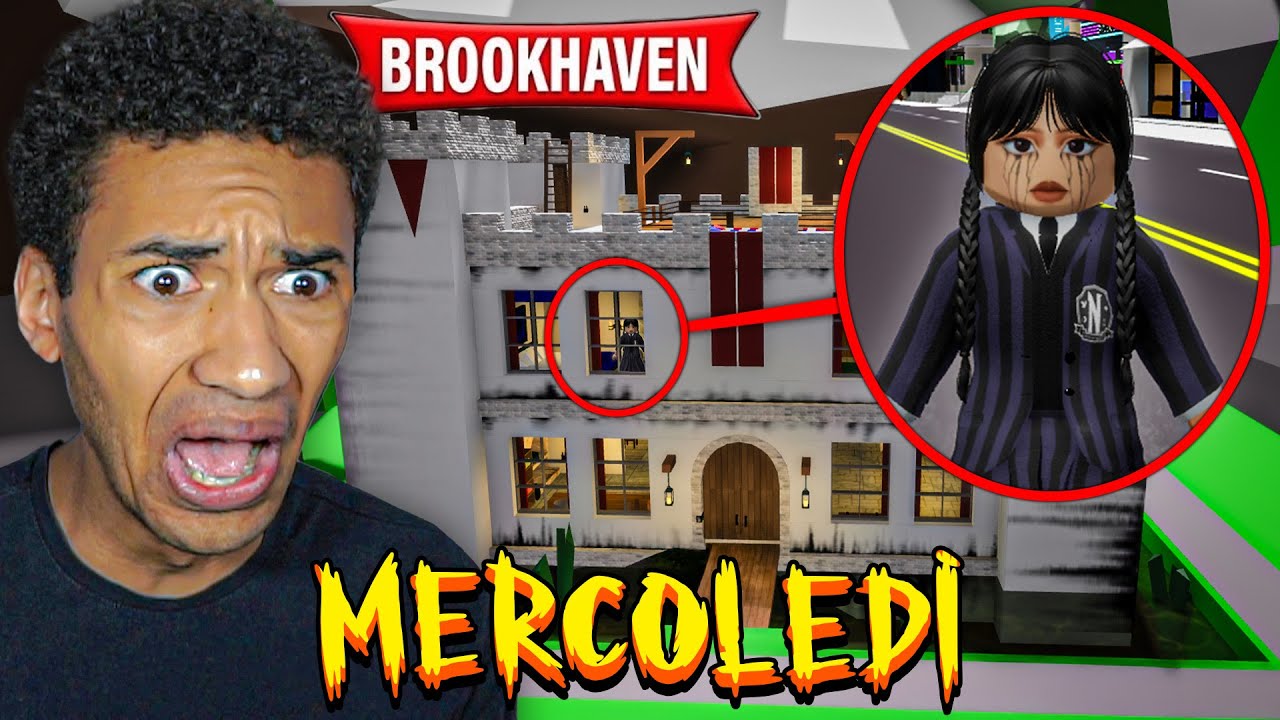 DRONE RIPRENDE MERCOLEDÌ ADDAMS nel CASTELLO ADDAMS di ROBLOX BROOKHAVEN…