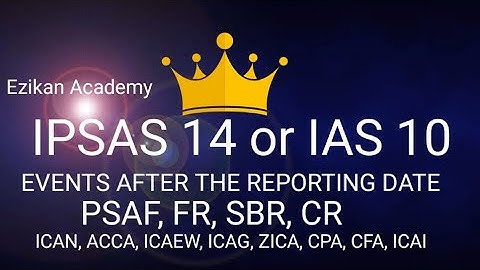 IAS 10 Events after the Reporting Period