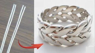 How to make handmade silver wire ring/jewelry making/how it's made/gold Smith Luke