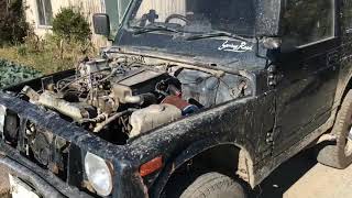 ジムニーja11ワンオフ直管マフラー車内サウンド