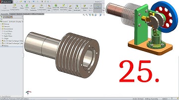 SolidWorks Tutorial | Stirling Engine | 25.Assembly Heat Exchange Cylinder