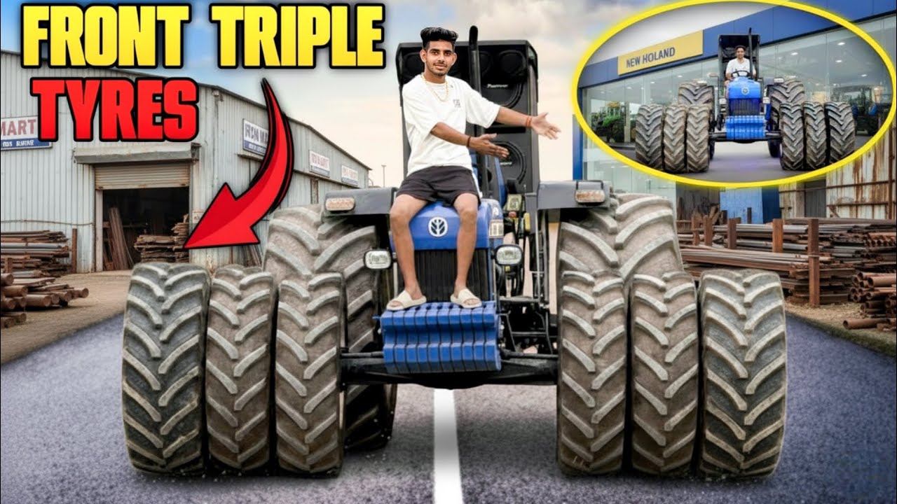 😳1st in world Finally अपने bulldozer में triple tyre डाल दिय || System hang 