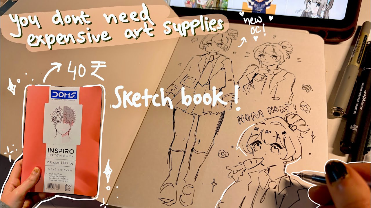 You DON’T need expensive Art Supplies! ✨💖😭|| chill draw with me , new oc ✨🍃