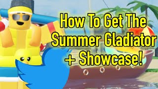 How To Get Summer Gladiator + Skin Showcase! (Tower Defense Simulator)