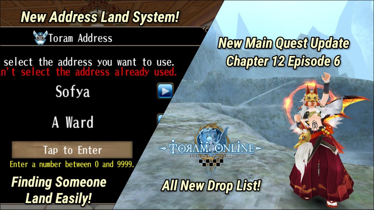Toram Online New Address Land System & New Main Quest Update! All