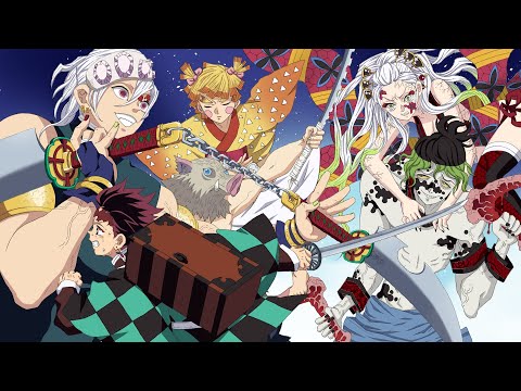 【鬼滅の刃】アニメ2期遊郭編オープニング映像【舞華 feat.黒音さや】【Demon Slayer】【귀멸의칼날】【Kimetsu no Yaiba】