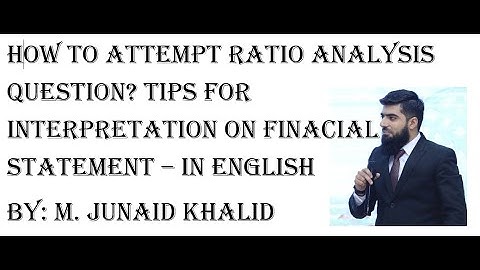 RATIOS SUMMARY  --  (ENGLISH)  BY M  JUNAID KHALID