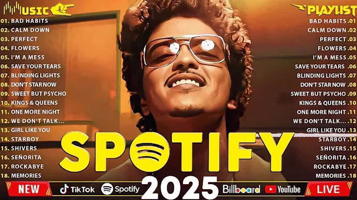 Bruno Mars, Rihanna, Shawn Mendez, Ed Sheeran, Selena Gomez,Justin Bieber,The Weeknd - Pop Hits 2025