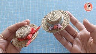 How to make hat with drinking water cover /easy craft