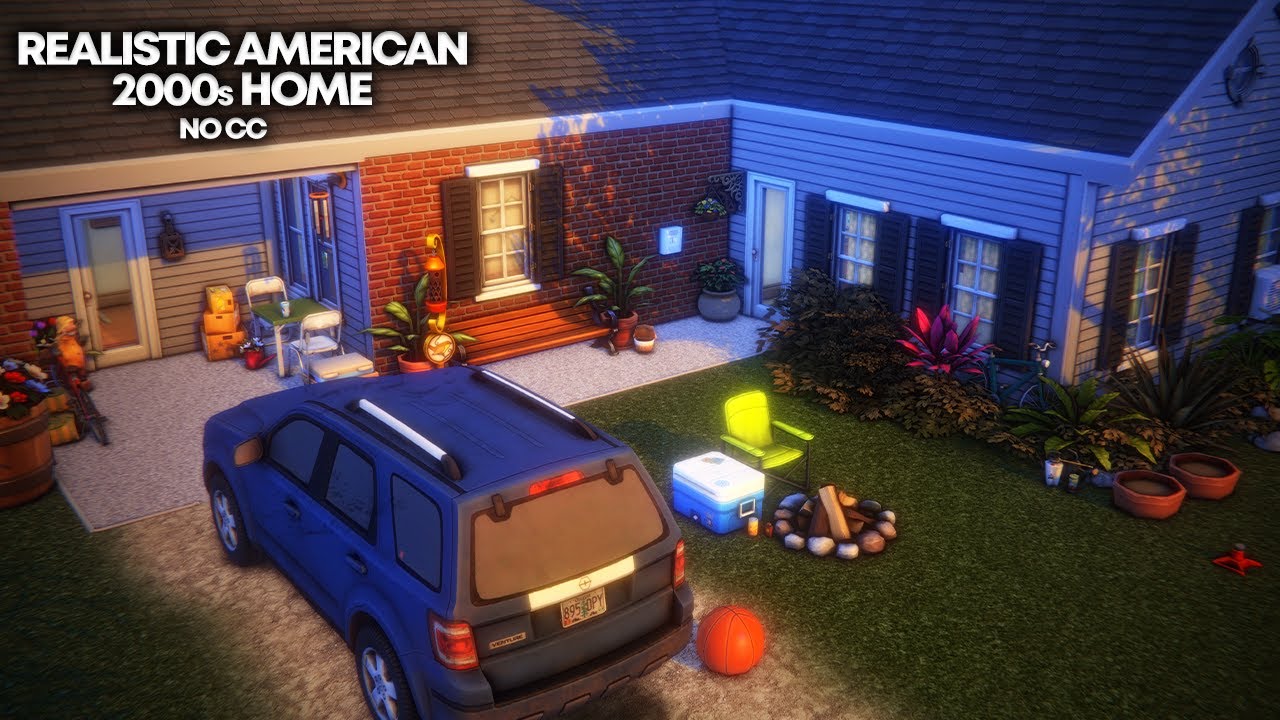 realistic 2000s american home (no cc) | Sims 4 Speed Build