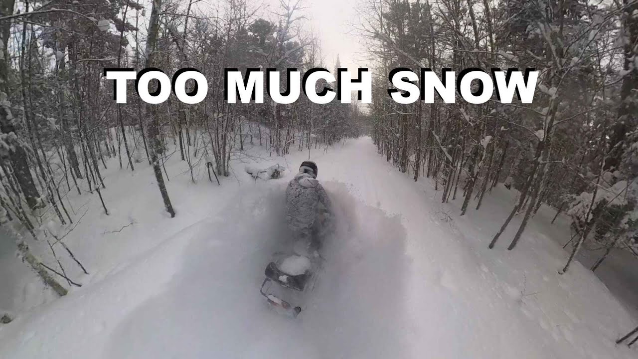 Breaking Trail in Deep Snow With a 25 Year Old Snowmobile
