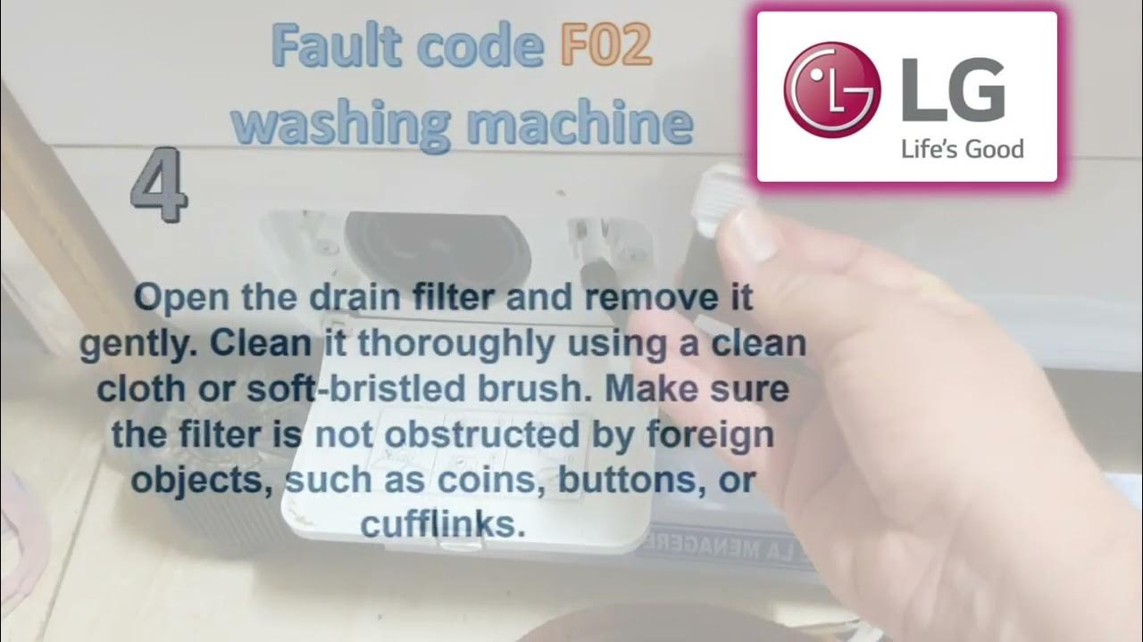 Fault code F02 Washing machine LG YouTube