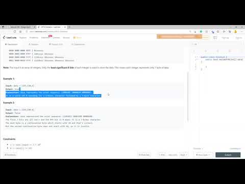 leetcode 393 UTF-8 Validation: understanding the question