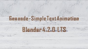 Simple Text changing Geometry node animation Blender 4.2.0 LTS