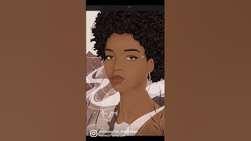 Time lapse painting in Procreate app / digital portrait/ illustration