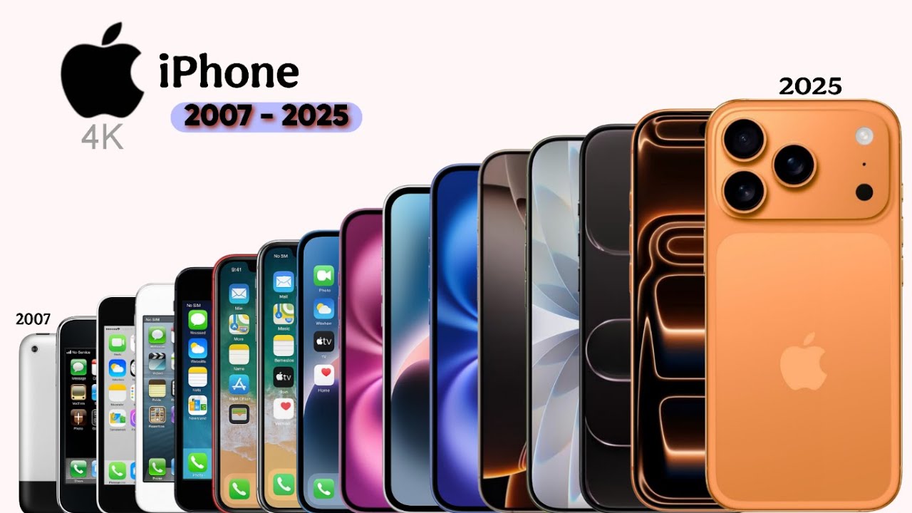 Iphone Evolution Visual Iphone Evolution - from 2007 to 2025 | 4K - YouTube