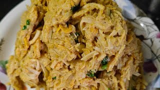 Goan Style Galmo galun Pansachi Bhaji Recipe /Raw Jackfruit with Small Prawn Bhaji.