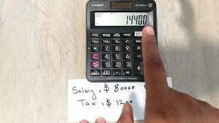 how to calculate income tax rate on calculator easy way