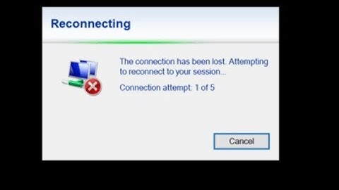 The connection has been lost attempting to reconnect to your session in windows 11 -Youtube 2025