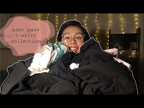 ASMR band t-shirt / merch collection 🤩 | tingly whispers, story telling, fabric sounds