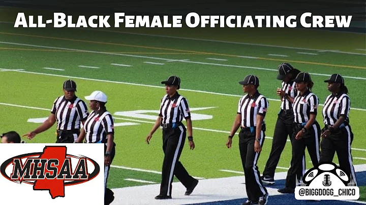 All-Black Female Football Official Crew  Coach Pri...