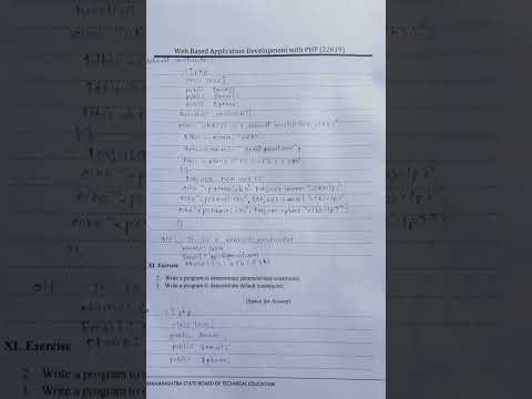 Web based application with PHP(22619) solved manual msbte