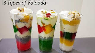 3 Types Of Instant Rabri Falooda | Easy & Tasty Falooda Recipe | ३ तरीके का फालूदा बाजार से बेहतर।