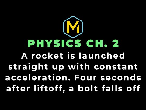 2.81 Mastering Physics Solution-"A rocket is launched straight up with constant acceleration. Four