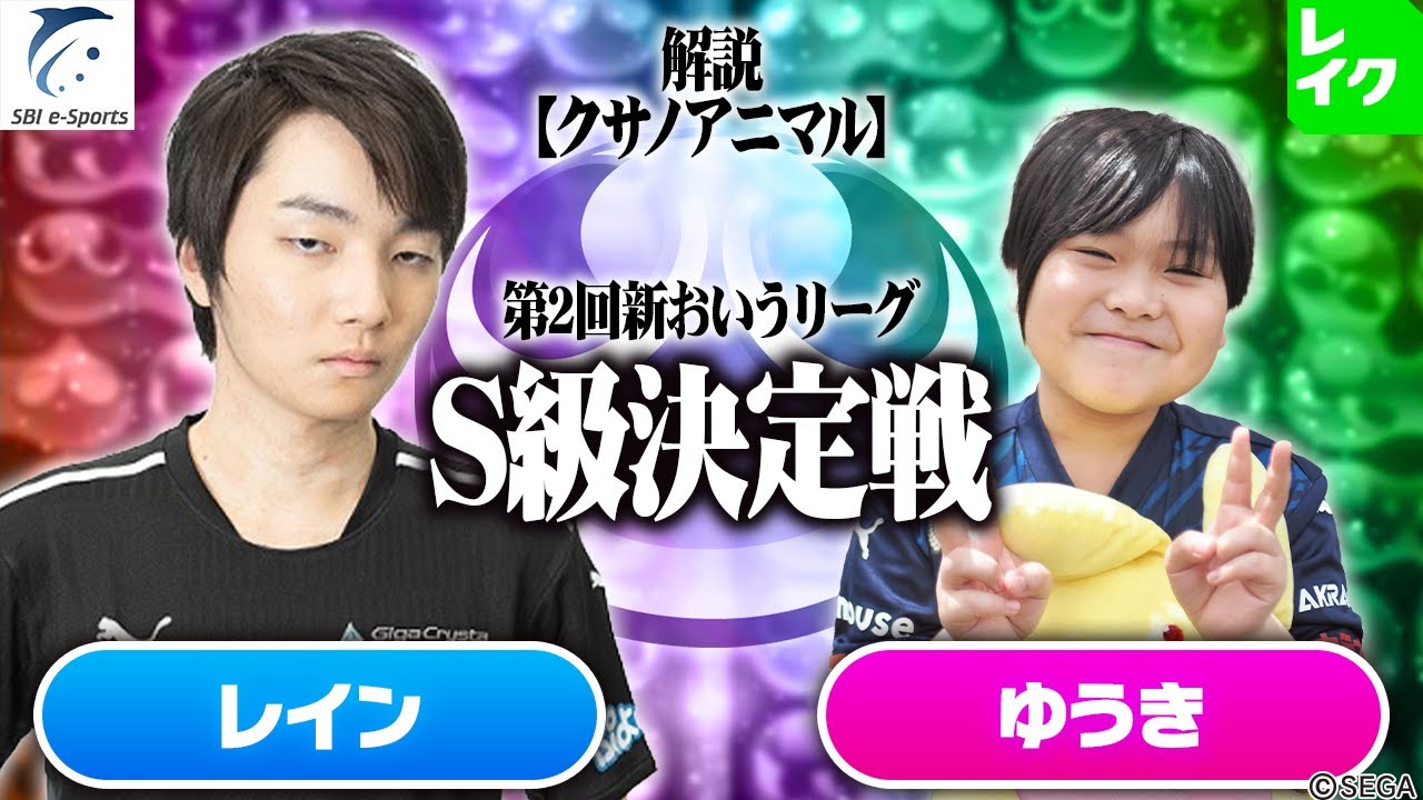 【S級決定戦】レイン vs ゆうき 30先(解説：クサノアニマル)【第2回新おいうリーグ】#ぷよぷよ #ぷよぷよeスポーツ