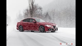 Essai sur neige Alfa Romeo Giulia Quadrifoglio