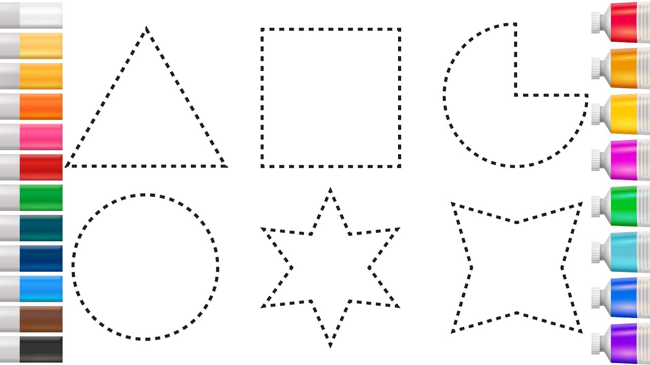 How to draw simple 2d geometric shapes | step by step - YouTube