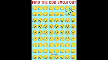 Find The Odd Emoji Out | Optical illusion | Eye test Challange #shorts