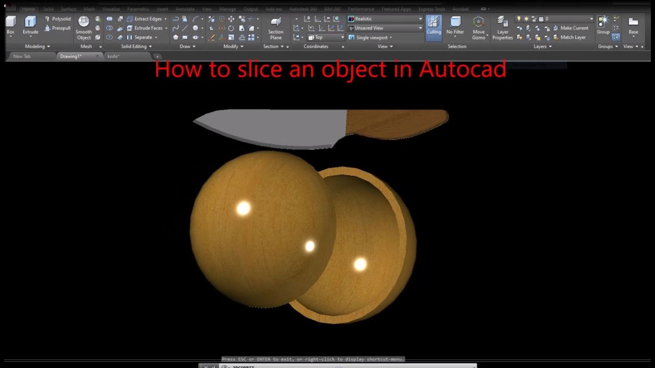 How to slice a 3D model in AUTOCAD #shorts - YouTube